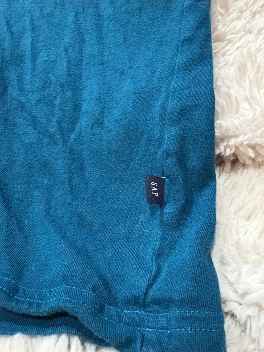 GAP Girl's Teal Henley Short Sleeve Shirt